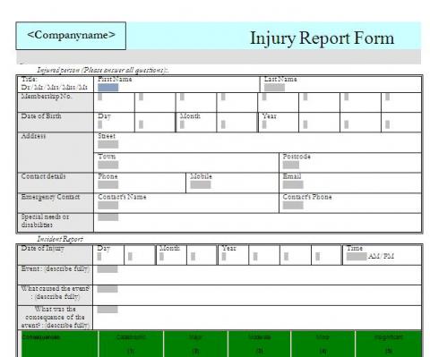 career amp wellness docdownload health club incident report form